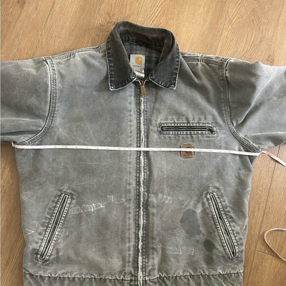 Vintage 90s Grey Faded Carhartt Detroit Jacket - Picture 11 of 14